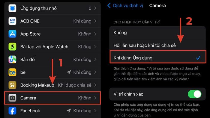 Hướng dẫn bằng hình ảnh cách thêm vị trí vào ảnh iPhone - Bước 3