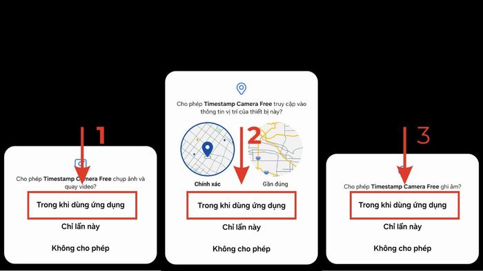 Minh họa chi tiết cách thêm định vị bằng Timestamp Camera - Bước 2