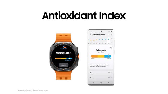 One UI 8 Watch hỗ trợ theo dõi mức độ chống oxy hóa trong cơ thể