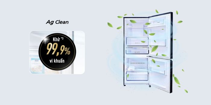 Bộ lọc Ag với ion bạc kháng khuẩn trên Tủ Lạnh Panasonic NR-SP275CPAV