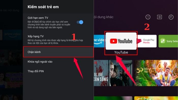Cách khóa YouTube trên tivi Sony - bước 4