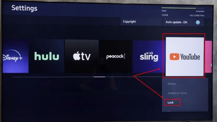 Hướng dẫn khóa YouTube trên tivi Panasonic - bước 4