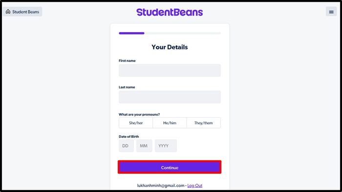 Hướng dẫn chi tiết cách tạo tài khoản StudentBeans