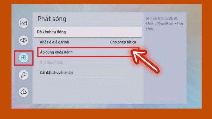 Cách khóa YouTube trên tivi Samsung - bước 2
