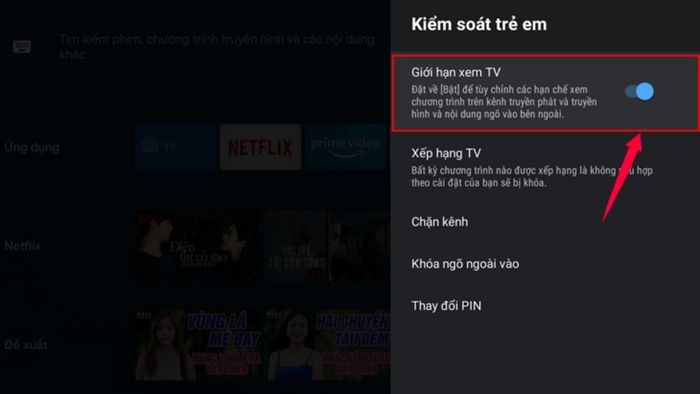 Cách khóa YouTube trên tivi Sony - bước 3