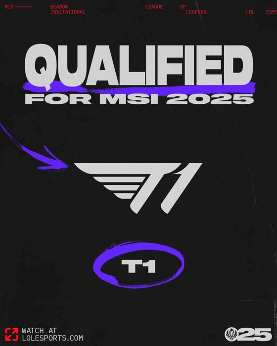 T1 chính thức trở thành đại diện seed 2 LCK tại MSI 2025