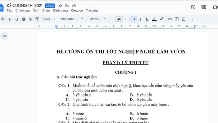 tạo dấu chấm (...) nhanh chóng bằng phím tắt trong Google Docs cách 1 - bước 1