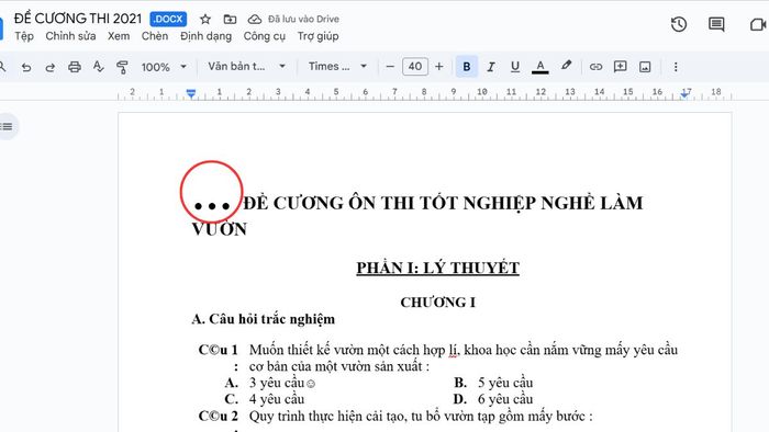 tạo dấu chấm (...) nhanh chóng bằng phím tắt trong Google Docs cách 1 - bước 3