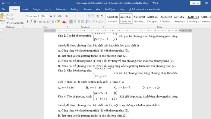 tạo dấu chấm (...) nhanh chóng bằng phím tắt trong Word - bước 1
