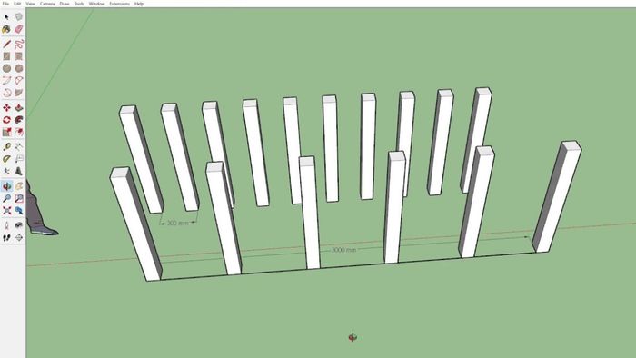 Ví dụ minh họa cách sử dụng lệnh Array trong SketchUp một cách dễ dàng và trực quan