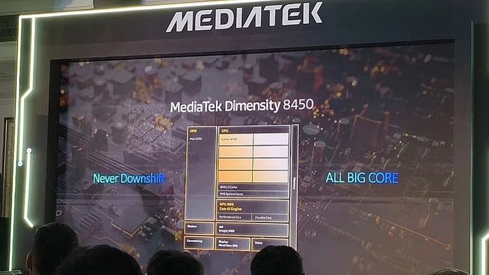 Kiến trúc CPU mạnh mẽ của Dimensity 8450