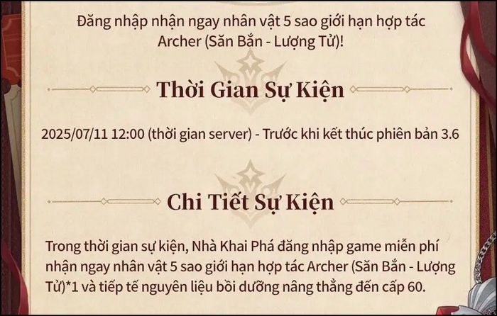 Hướng dẫn chi tiết cách nhận miễn phí nhân vật 5 sao và phụ kiện nón ánh sáng trong phiên bản 3.4