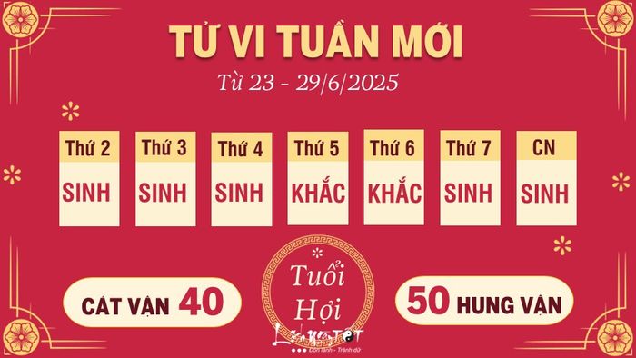 Tử vi 12 con giáp tuần từ 23 - 29/6/2025 - Tuổi Hợi