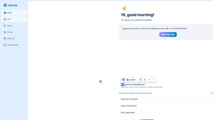 Các chức năng chính của Jarvis AI