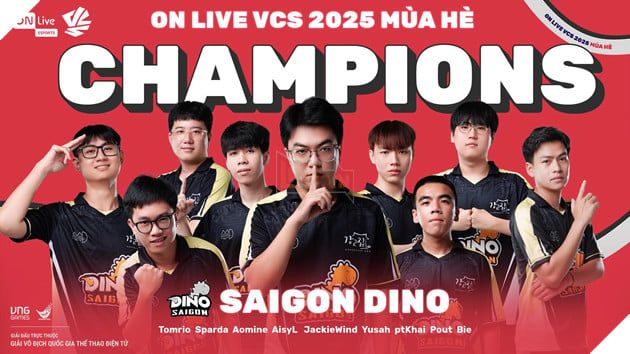 ON Live VCS 2025 Mùa Hè: Saigon Dino Chính Thức Giữ Vững Ngôi Vương