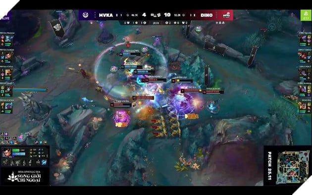 Pout thực hiện thành công chiêu thức 'Phân chia thiên hạ' ấn tượng, mang về 4 mạng hạ gục cho Saigon Dino