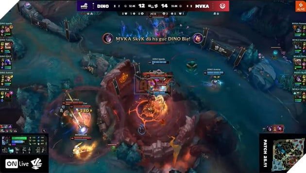 SkyK nhanh chóng kết liễu Bie khi anh này di chuyển đơn độc.