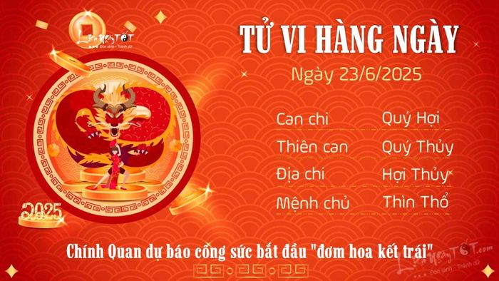 Tử vi 12 con giáp ngày 23/6/2025 - Vận trình tuổi Thìn