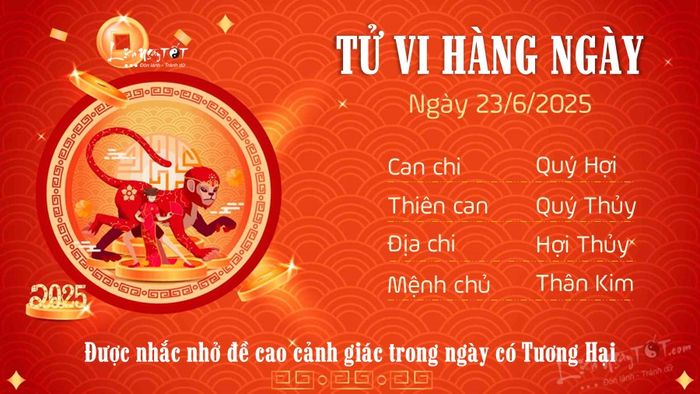 Tử vi 12 con giáp ngày 23/6/2025 - Vận trình tuổi Thân