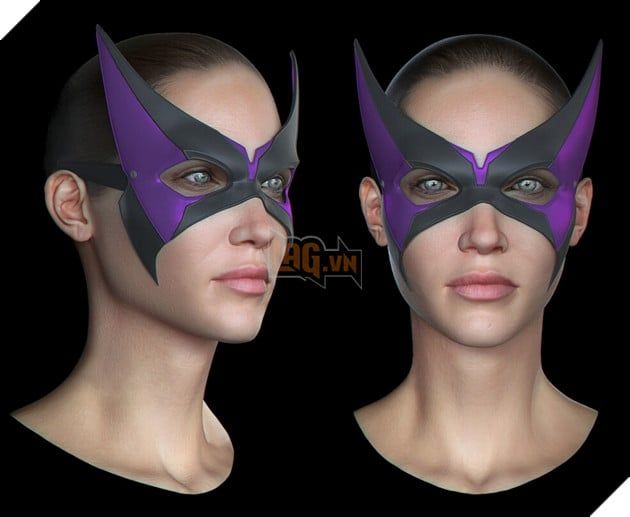 Nhân vật Huntress được thiết kế với mặt nạ mang phong cách riêng biệt