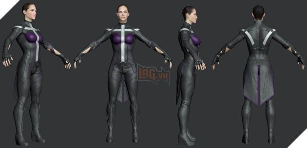 Trang phục của Huntress trong dự án vẫn giữ nguyên tông màu đặc trưng