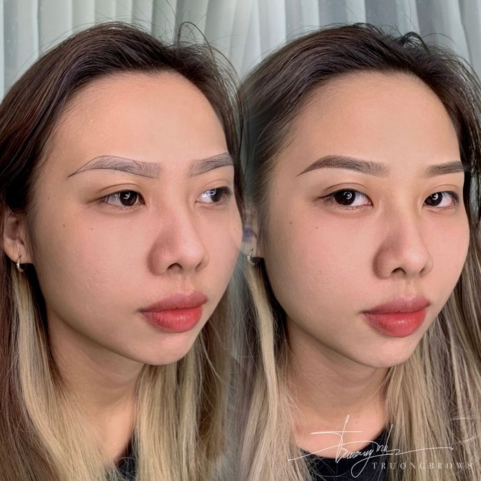 Hình ảnh thực tế dịch vụ phun xăm tại Trương Brows (Xù Trương)