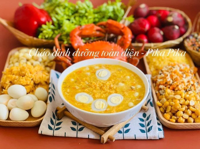 Hình ảnh thực tế các món cháo dinh dưỡng tại Pika Pika
