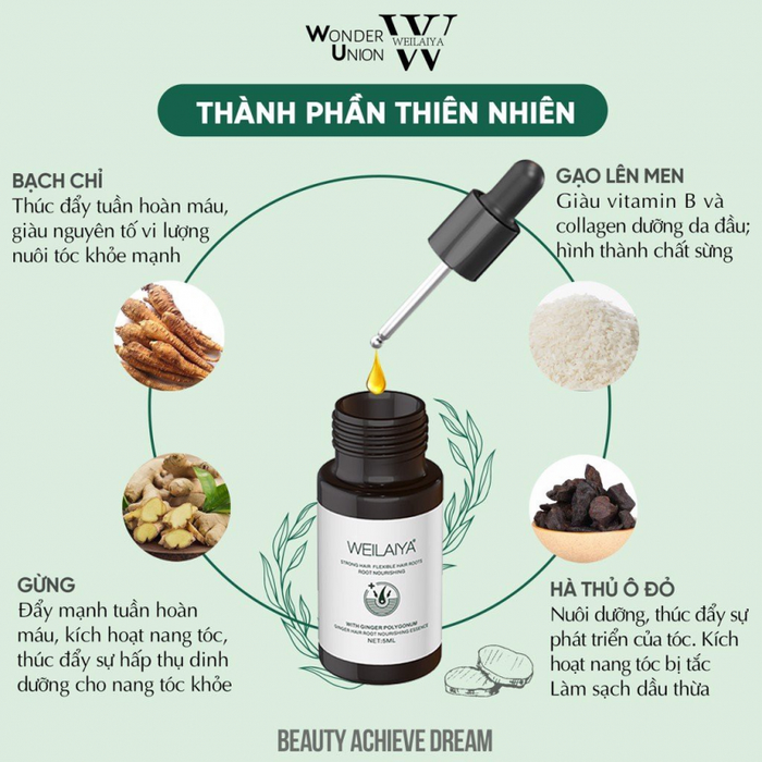 Hình ảnh Serum Weilaiya - Tinh chất vàng cho mái tóc chắc khỏe