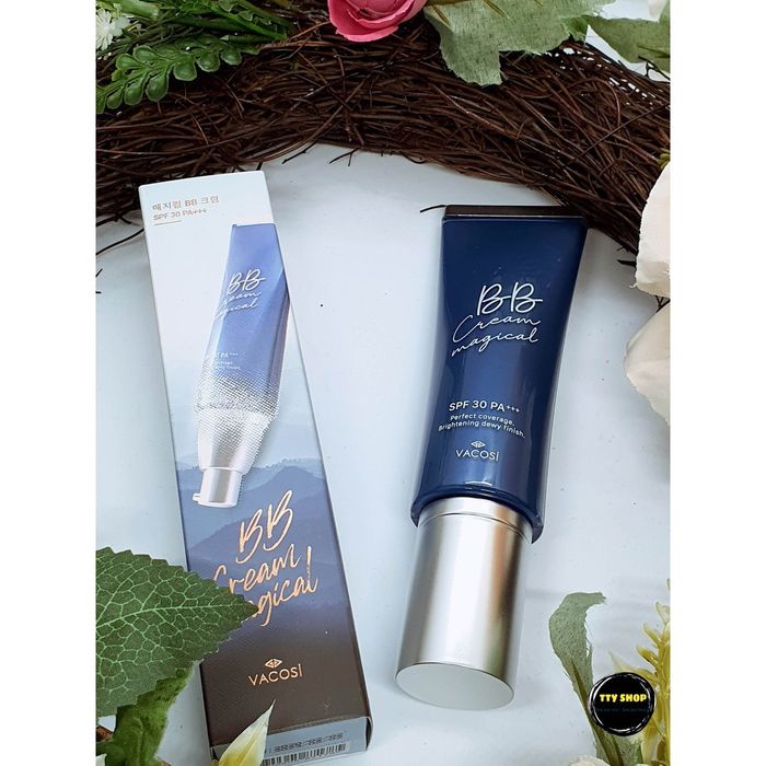 Hình ảnh thực tế Vacosi Magical BB Cream - Lớp nền căng bóng như gương