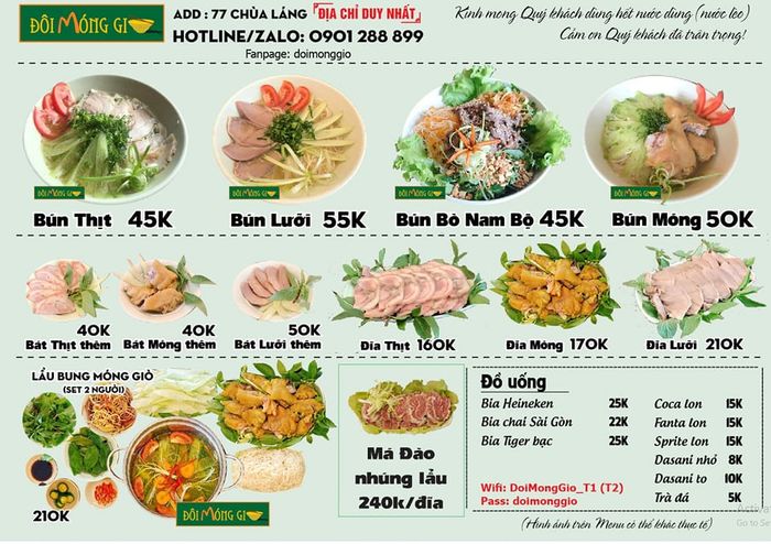Hình ảnh tô bún móng giò thơm ngon đầy ắp nguyên liệu