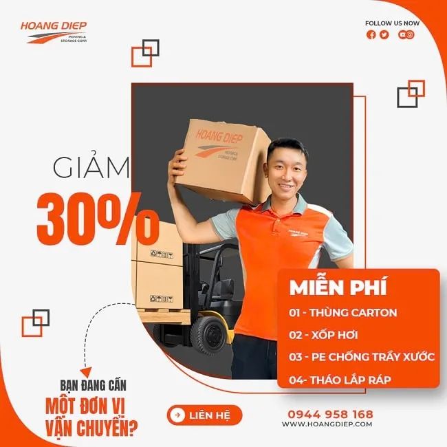 Dịch vụ chuyển văn phòng Hoàng Diệp
