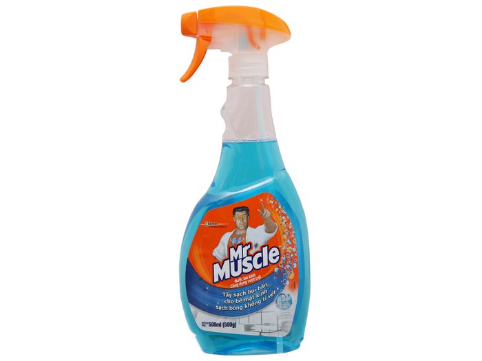 Hình ảnh thực tế nước lau kính Mr Muscle phiên bản mới