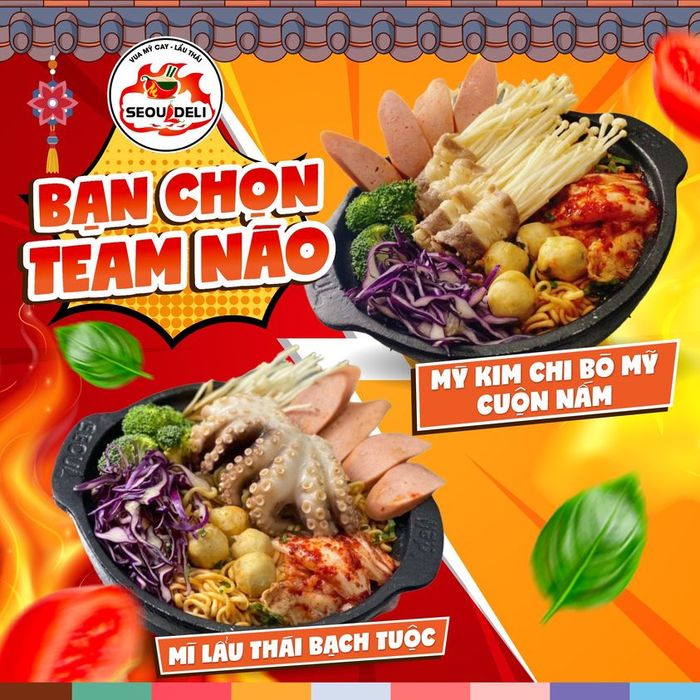 Hình ảnh tô mỳ cay hấp dẫn tại Seoul Deli