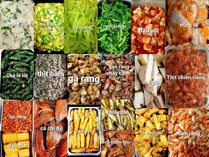 Hình ảnh món ăn đặc trưng tại Cơm Huyền Anh