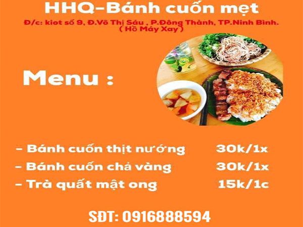 Không gian ấm cúng tại Bánh Cuốn Mẹt Hương Hương Quán