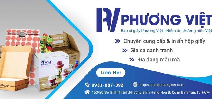 Hình ảnh sản phẩm bao bì giấy của Công ty Phương Việt