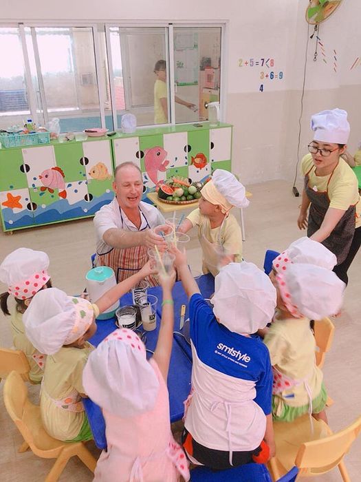 Hình ảnh khuôn viên xanh mát tại Trường Mầm Non Bách Khoa