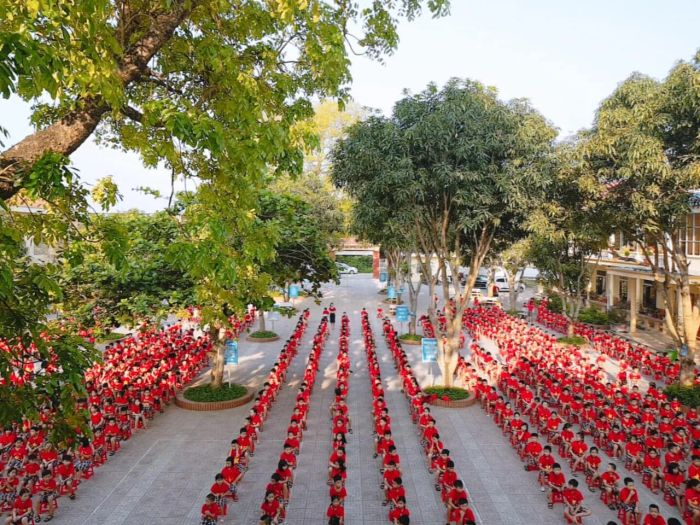 Ảnh 1: Trường Tiểu Học Nghi Ân - Ngôi trường khang trang giữa lòng thành phố Vinh