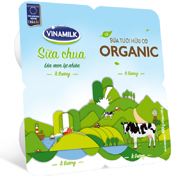 Hình ảnh sản phẩm sữa chua Vinamilk Organic đạt chuẩn châu Âu