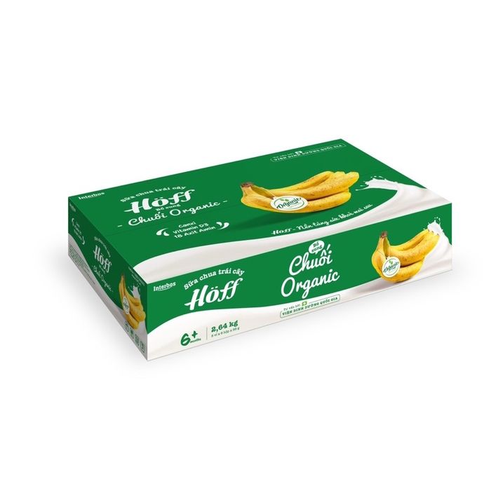 Hình ảnh sữa chua Hoff chuối Organic thơm ngon