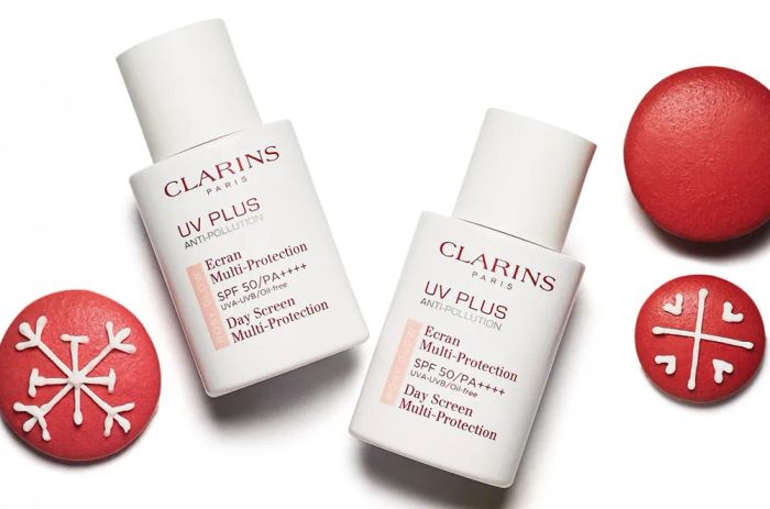 Hình ảnh thực tế kem chống nắng Clarins phiên bản cao cấp