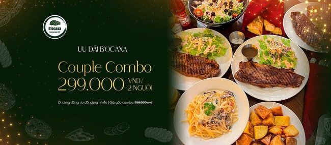 Thực đơn combo hấp dẫn tại B'ocaxa Steak