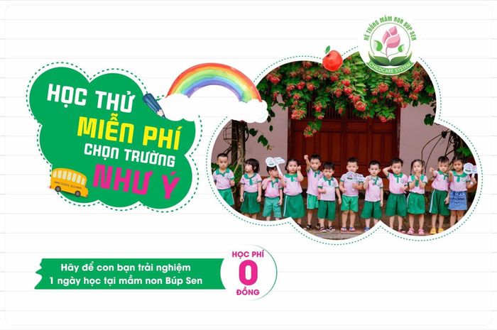 Khuôn viên xanh mát tại Hệ Thống Mầm Non Búp Sen (Ảnh 1)