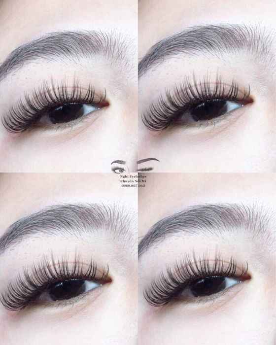 Hình ảnh thực tế kiểu nối mi đẹp tự nhiên tại Hoàng Anh Nối Mi