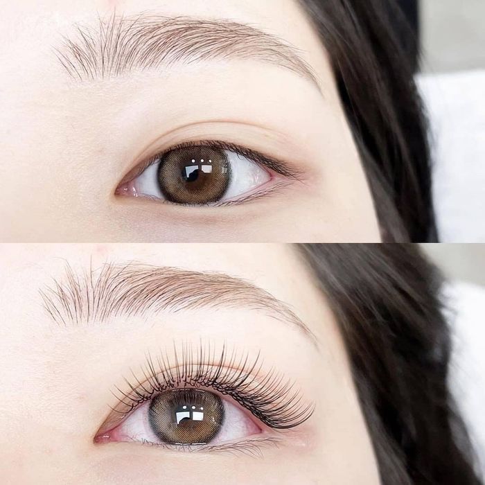 Hình ảnh thực tế quy trình nối mi chuẩn spa tại Quỳnh Linh Beauty Academy