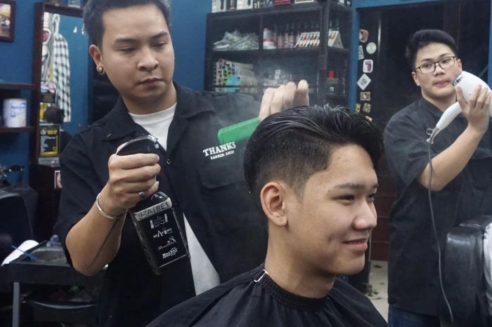 Nghệ thuật tạo hình tóc nam tại Thanks Barber Shop - Ảnh 2