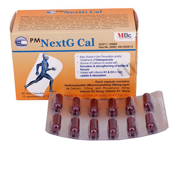 Hình ảnh thực tế viên uống PM NextG Cal chính hãng từ Úc