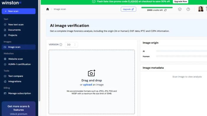 Cách dùng chức năng Images cơ bản trong Winston AI