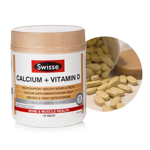 Hình ảnh bao bì sản phẩm Swisse Calcium + Vitamin D3 chính hãng
