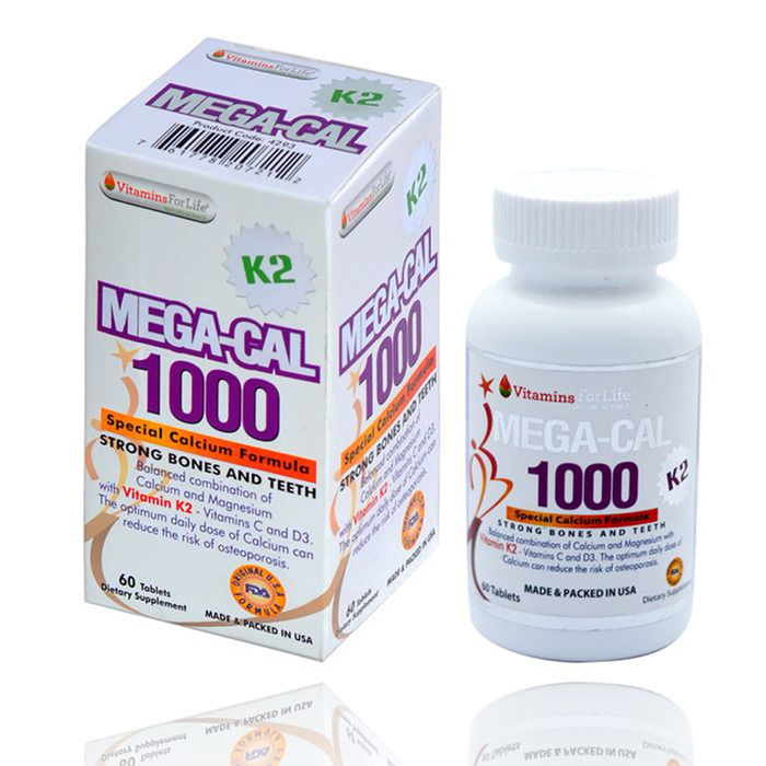 Hình ảnh chi tiết sản phẩm Mega Cal K2 1000 - Phiên bản cao cấp với công thức đột phá cho sức khỏe xương khớp